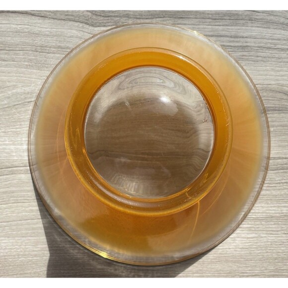 Vintage Orange Blendo Frosted Chip & Dip Bowl Set - Picture 13 of 16